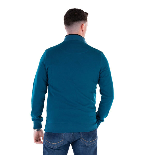 Mineral Mens Ruddock Regular Fit Quarter Zip Fleece-TEAL - Borderland Muff