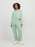 JJXX Abbie Long Sleeve Crop Full Zip Hooded Sweat-JADE - Borderland Muff