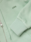 JJXX Abbie Long Sleeve Crop Full Zip Hooded Sweat-JADE - Borderland Muff