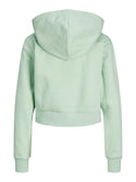 JJXX Abbie Long Sleeve Crop Full Zip Hooded Sweat-JADE - Borderland Muff