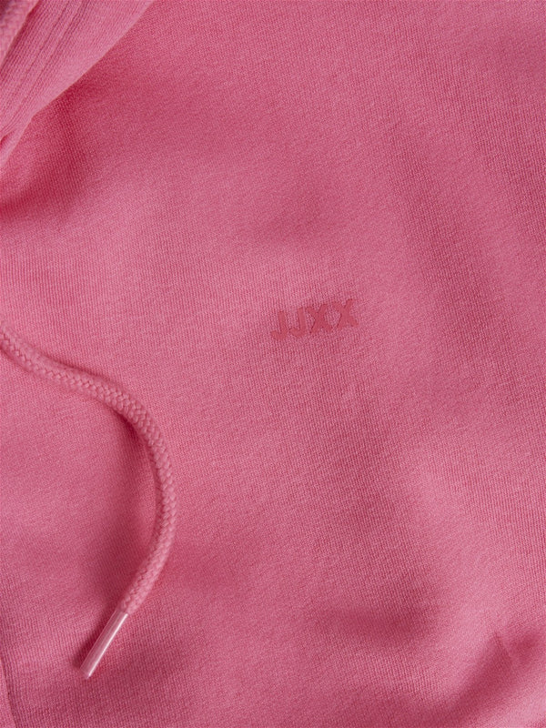 JJXX Abbie Long Sleeve Crop Full Zip Hooded Sweat-ROSE - Borderland Muff