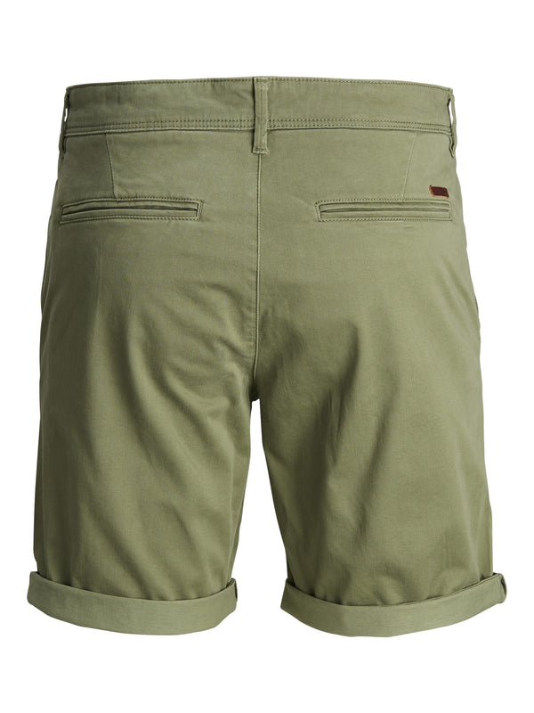 Jack & Jones Bowie Stretch Chino Style Shorts-LICHEN - Borderland Muff
