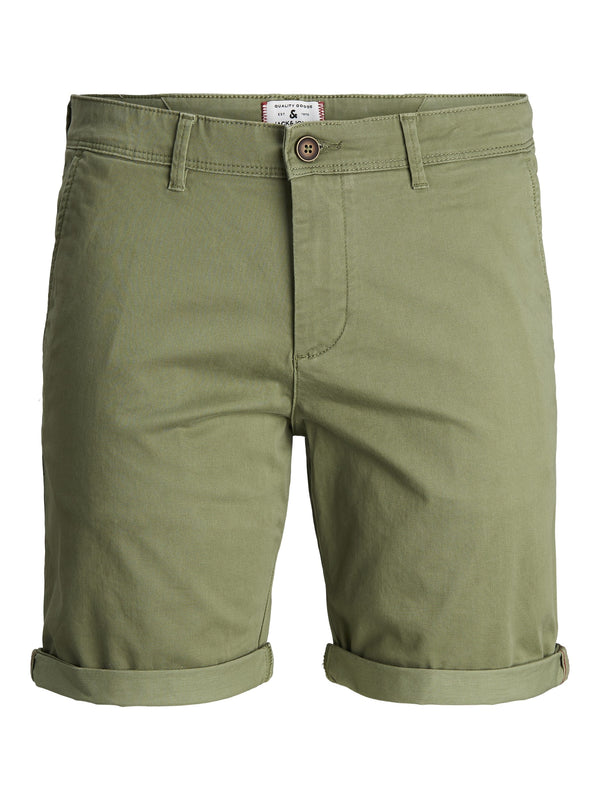 Jack & Jones Bowie Stretch Chino Style Shorts-LICHEN - Borderland Muff