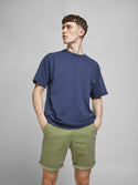 Jack & Jones Bowie Stretch Chino Style Shorts-LICHEN - Borderland Muff