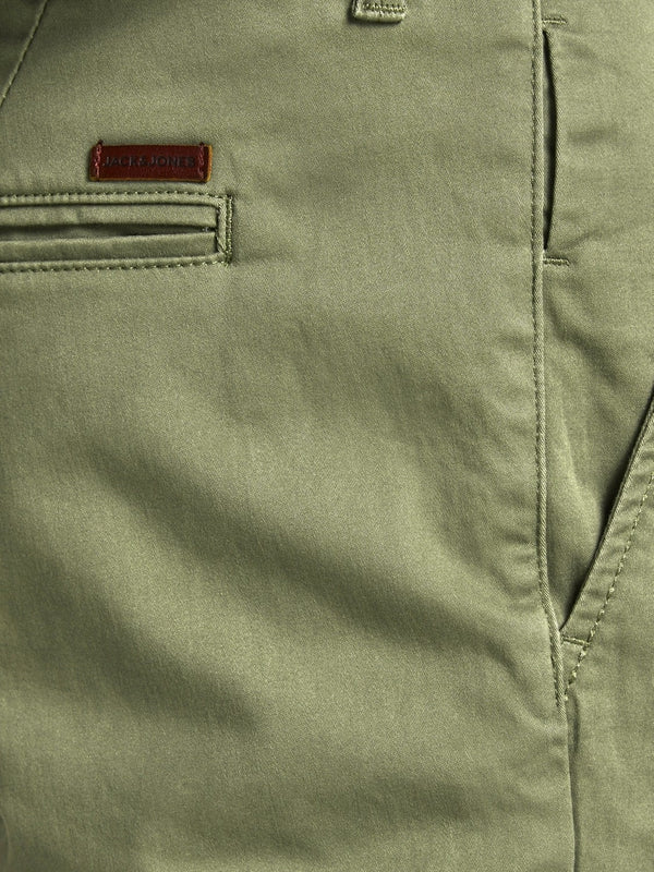 Jack & Jones Bowie Stretch Chino Style Shorts-LICHEN - Borderland Muff