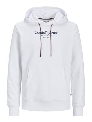 Jack & Jones Henry Standard Fit Hoody-WHITE - Borderland Muff
