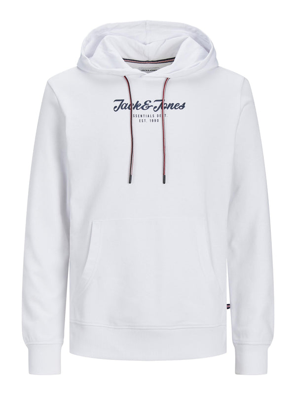 Jack & Jones Henry Standard Fit Hoody-WHITE - Borderland Muff