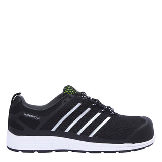 Apache Mens Motion Water Resistant Safety Work Shoe Trainer -BLACK - Borderland Muff