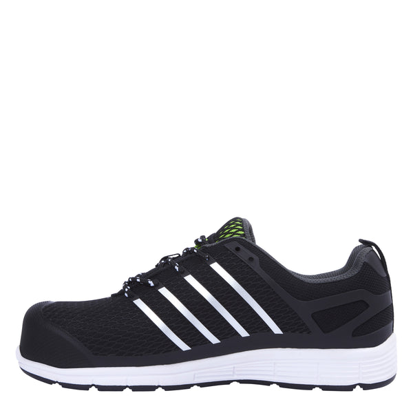Apache Mens Motion Water Resistant Safety Work Shoe Trainer -BLACK - Borderland Muff