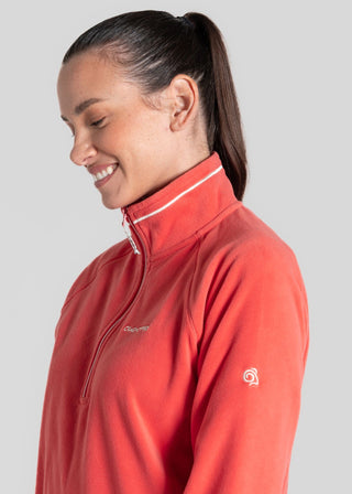 Craghoppers Ladies Miska VI Overhead Half Zip Fleece-CORAL - Borderland Muff
