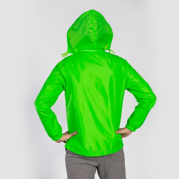 JOMA Iris Water Repellant Windbreaker Training Jacket-GREEN FLUORO - Borderland Muff