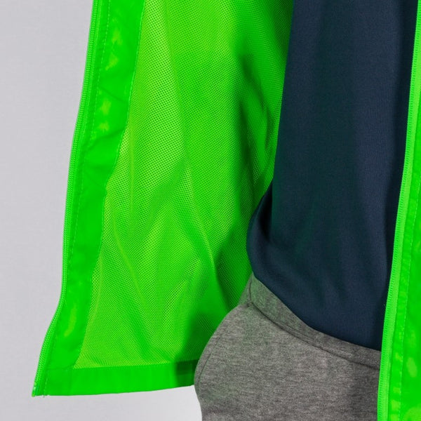 JOMA Iris Water Repellant Windbreaker Training Jacket-GREEN FLUORO - Borderland Muff