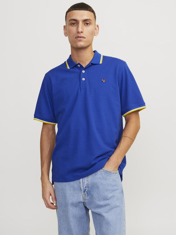 Jack & Jones Bluwin Regular Fit Short Sleeve Polo-SURF BLUE - Borderland Muff