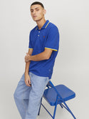 Jack & Jones Bluwin Regular Fit Short Sleeve Polo-SURF BLUE - Borderland Muff