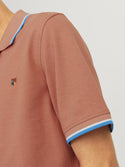 Jack & Jones Bluwin Regular Fit Short Sleeve Polo-APRICOT - Borderland Muff