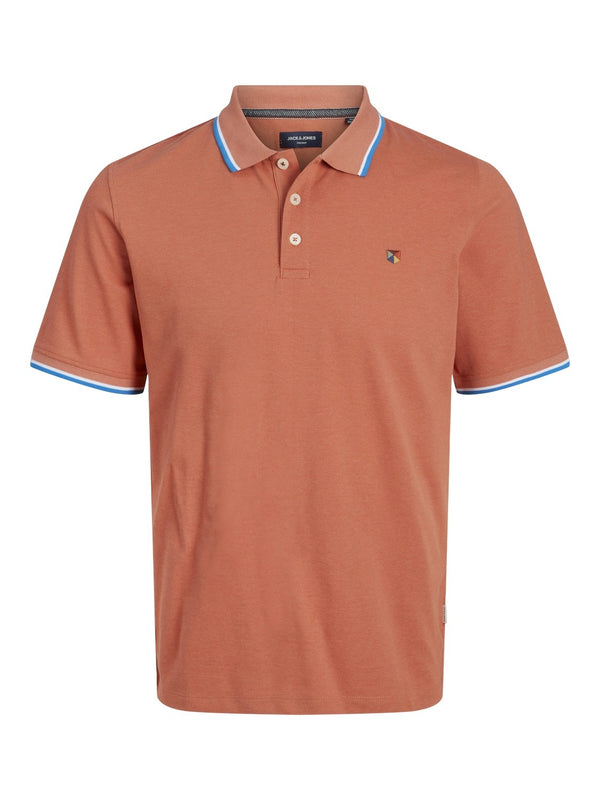 Jack & Jones Bluwin Regular Fit Short Sleeve Polo-APRICOT - Borderland Muff