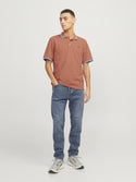 Jack & Jones Bluwin Regular Fit Short Sleeve Polo-APRICOT - Borderland Muff