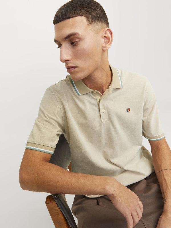Jack & Jones Bluwin Regular Fit Short Sleeve Polo-GRASS GREEN - Borderland Muff