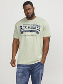 Jack & Jones Logo Plus Size Regular Fit Tee-SAGE - Borderland Muff