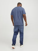 Jack & Jones Logo Plus Size Regular Fit Tee-ENSIGN BLUE - Borderland Muff