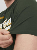 Jack & Jones Logo Plus Size Regular Fit Tee-MOUNTAIN GRN - Borderland Muff
