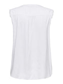 Only Carmakoma Ladies Carmumi Plus Size Sleeveless Top-WHITE - Borderland Muff
