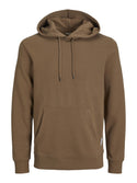 Jack & Jones Mens Plus Size Basic Hoody-BROWN - Borderland Muff