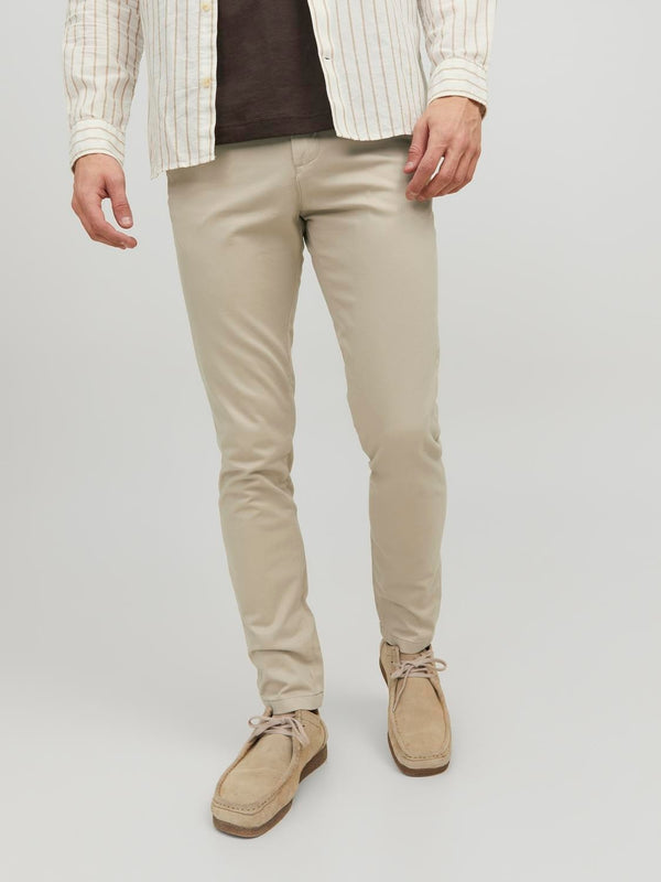 Jack & Jones Mens Marco Bowie Slim Fit Smart Casual Chino Trouser - Borderland Muff