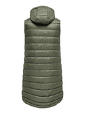 Only Carmakoma Ladies Plus Size Carwespa Long Hooded Bodywarmer-OLIVE - Borderland Muff