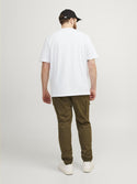 Jack & Jones Paulos Mens Plus Size 100% Cotton Short Sleeve T-Shirt-WHITE - Borderland Muff