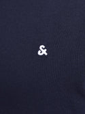 Jack & Jones Paulos Mens Plus Size 100% Cotton Short Sleeve T-Shirt-NAVY BLAZER - Borderland Muff