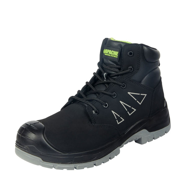 Apache Armstrong Water Resistant Non-metallic Wide Fit Safety Boot -BLACK - Borderland Muff