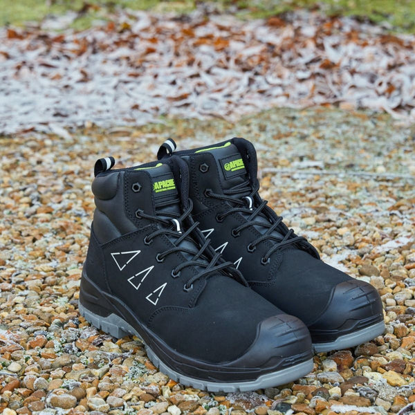 Apache Armstrong Water Resistant Non-metallic Wide Fit Safety Boot -BLACK - Borderland Muff