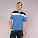 Mineral Mens Pep Block Stripe Cotton Polo - Borderland Muff