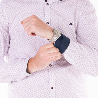 Mineral Mens Neagh Long Sleeve Shirt-RED WHITE - Borderland Muff