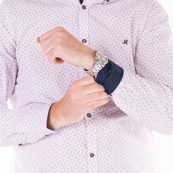 Mineral Mens Neagh Long Sleeve Shirt-RED WHITE - Borderland Muff