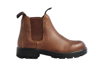 Kids Colt Tan Leather Dealer Slip On Boot-TAN - Borderland Muff