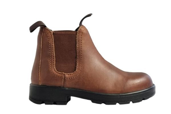 Kids Colt Tan Leather Dealer Slip On Boot-TAN - Borderland Muff