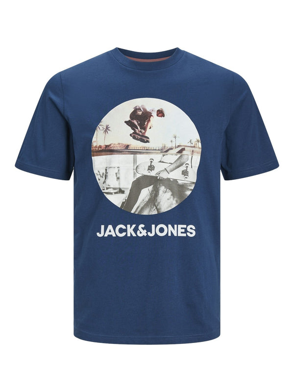 Jack & Jones Junior Navin Short Sleeve Tee-ENSIGN BLUE - Borderland Muff