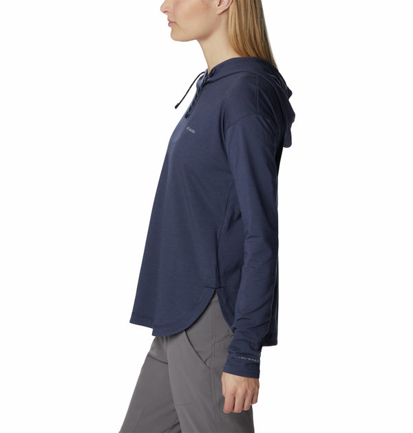 Columbia Ladies Sun Trek Wicking Sun Protection Hooded Pullover -NOCTURNAL - Borderland Muff