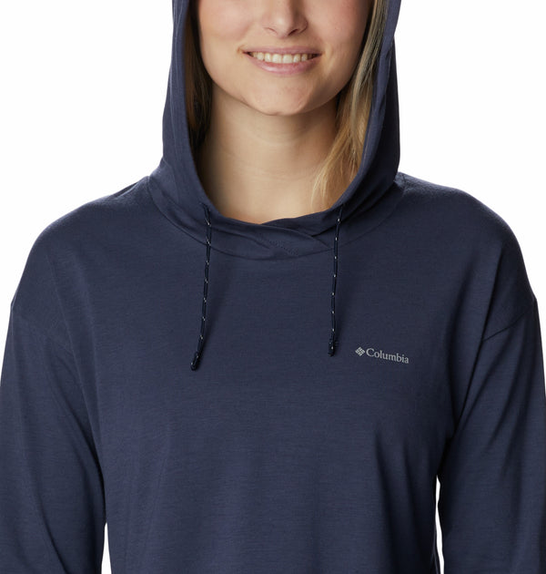 Columbia Ladies Sun Trek Wicking Sun Protection Hooded Pullover -NOCTURNAL - Borderland Muff