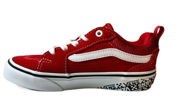 VANS Kids Filmore Sidewall Shoe-RED WHITE - Borderland Muff