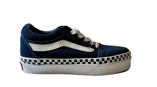 VANS Kids Ward Shoe  Vulcanized construction Rubber sole Lace-up-DRESS BLUE - Borderland Muff