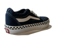 VANS Kids Ward Shoe  Vulcanized construction Rubber sole Lace-up-DRESS BLUE - Borderland Muff