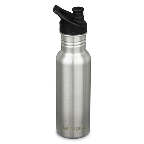 Klean Kanteen 532ml Sportcap Bottle-BRUSH STAINL - Borderland Muff