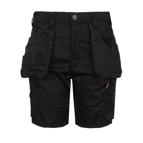 Tuff Stuff Mens Pro Flex Full Stretch Slim Fit Holster Work Shorts - Black - Borderland Muff