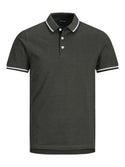 Jack & Jones Mens Paulos Play Slim Fit Short Sleeve Polo-FOREST NIGHT - Borderland Muff