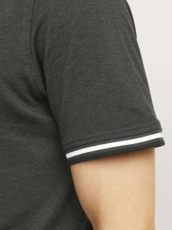 Jack & Jones Mens Paulos Play Slim Fit Short Sleeve Polo-FOREST NIGHT - Borderland Muff