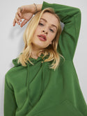 JJXX ladies Abbie Overhead Relaxed Fit Hooded Sweatshirt-GREEN - Borderland Muff