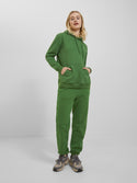 JJXX ladies Abbie Overhead Relaxed Fit Hooded Sweatshirt-GREEN - Borderland Muff